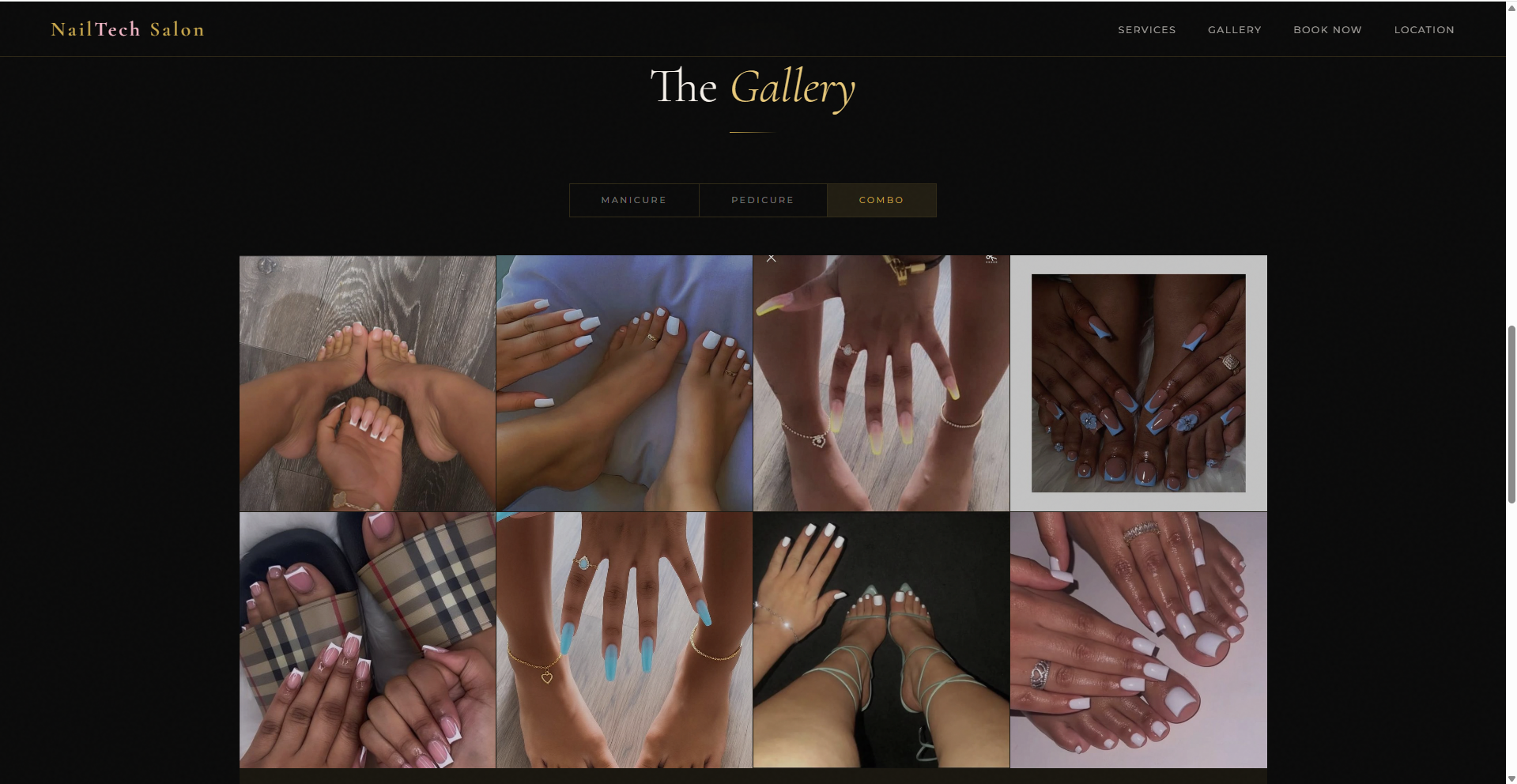 Nail Tech Salon website – gallery